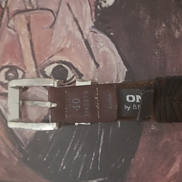 ONYX BY BRIGHTON WOVEN LEATHER GOLF BELT - Picture 3 of 11